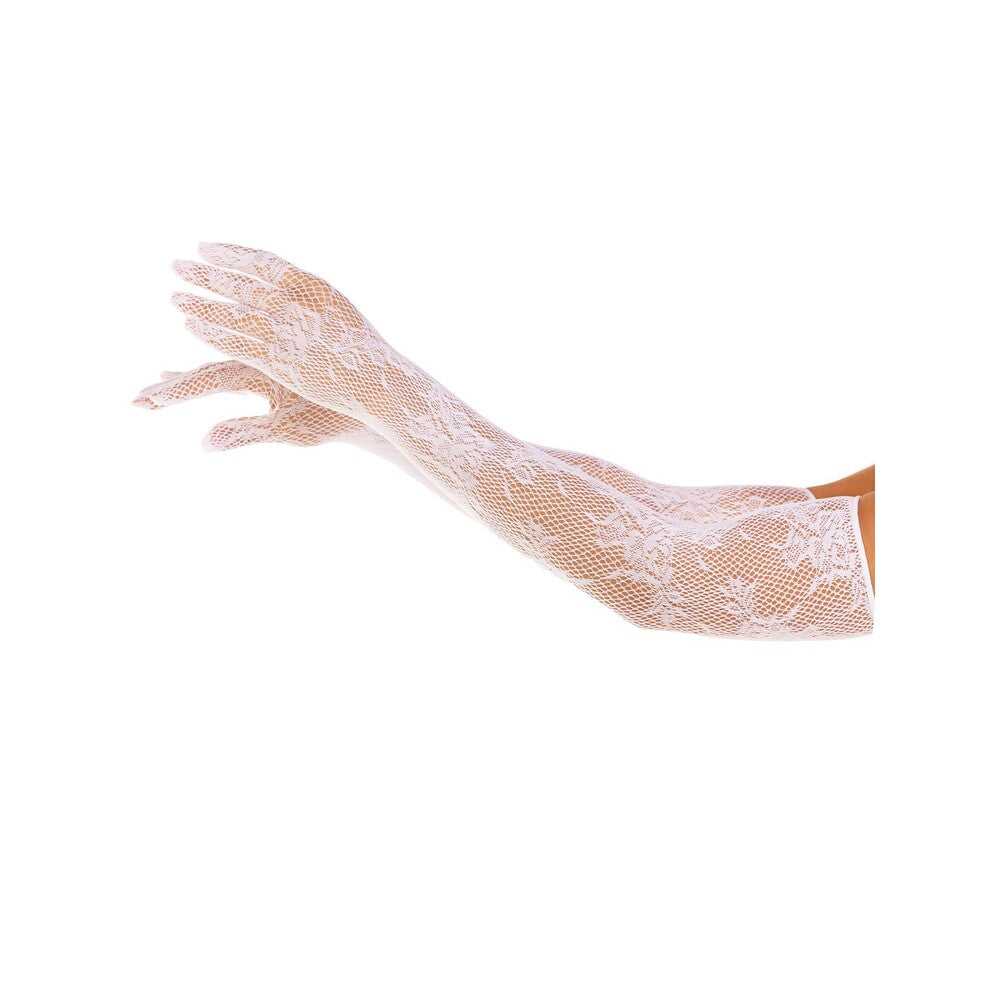 Vibrators, Sex Toy Kits and Sex Toys at Cloud9Adults - Leg Avenue Opera Floral Gloves White - Buy Sex Toys Online