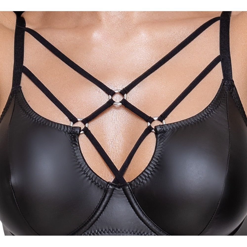 Vibrators, Sex Toy Kits and Sex Toys at Cloud9Adults - Cottelli Matte Black Bra Set - Buy Sex Toys Online