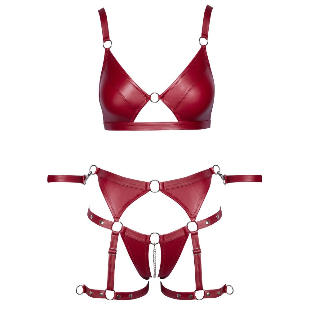 Vibrators, Sex Toy Kits and Sex Toys at Cloud9Adults - Cottelli Red Crotchless Bondage Set - Buy Sex Toys Online