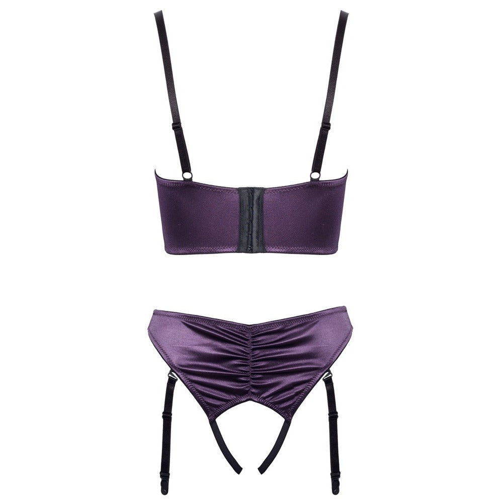 Vibrators, Sex Toy Kits and Sex Toys at Cloud9Adults - Cottelli Satin Quarter Cup Bra Set - Buy Sex Toys Online