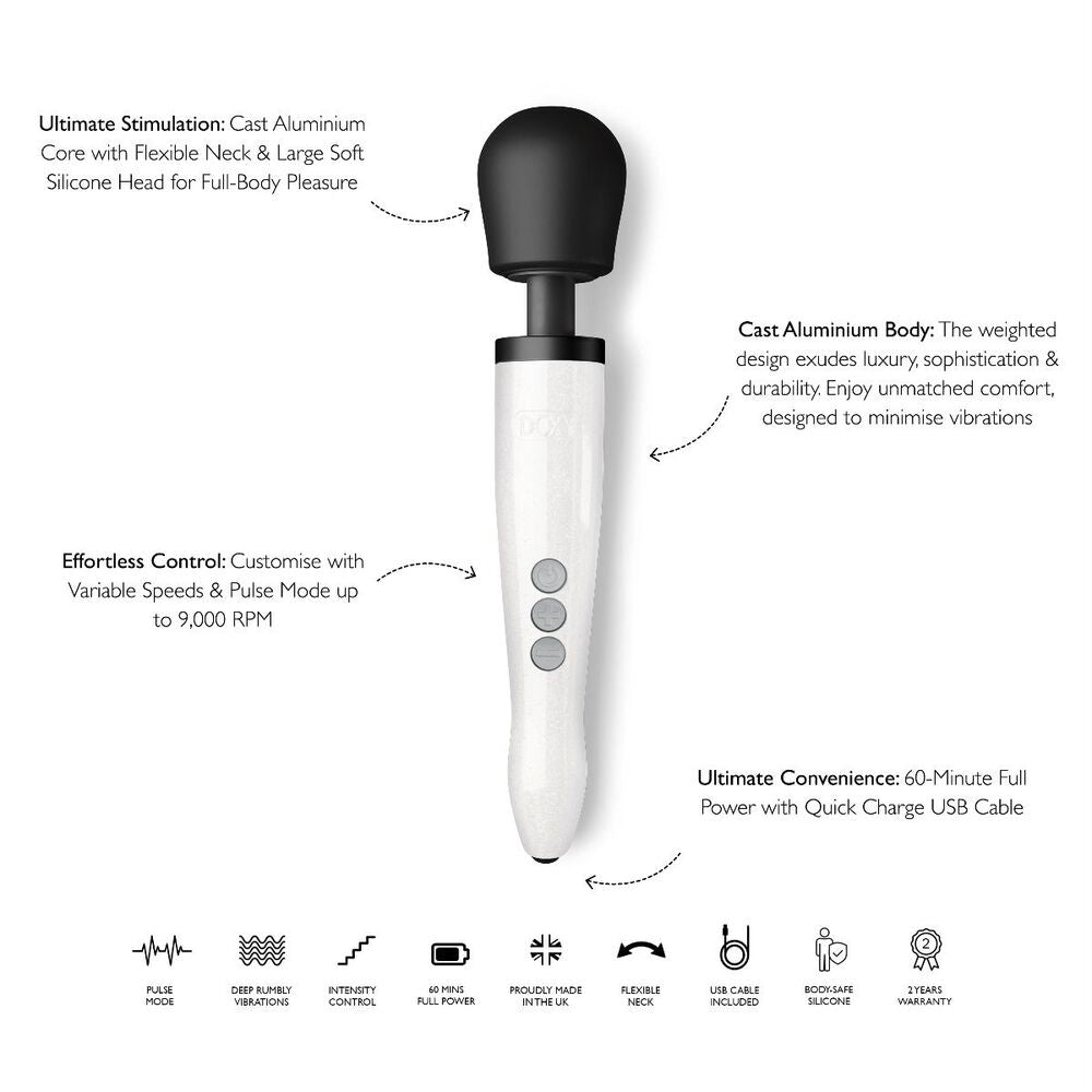 Vibrators, Sex Toy Kits and Sex Toys at Cloud9Adults - Doxy Die Cast Wand Rechargeable Star Dust - Buy Sex Toys Online