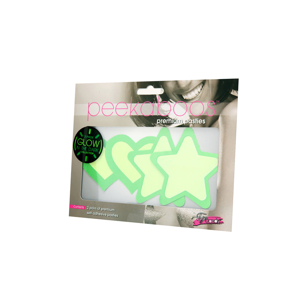 Vibrators, Sex Toy Kits and Sex Toys at Cloud9Adults - Peekaboo Pasties Glow In the Dark - Buy Sex Toys Online