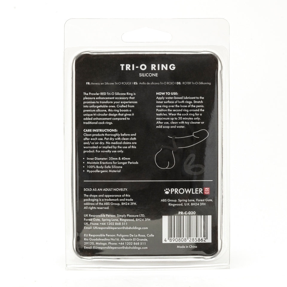 Vibrators, Sex Toy Kits and Sex Toys at Cloud9Adults - Prowler Red Tri O Silicone Ring - Buy Sex Toys Online