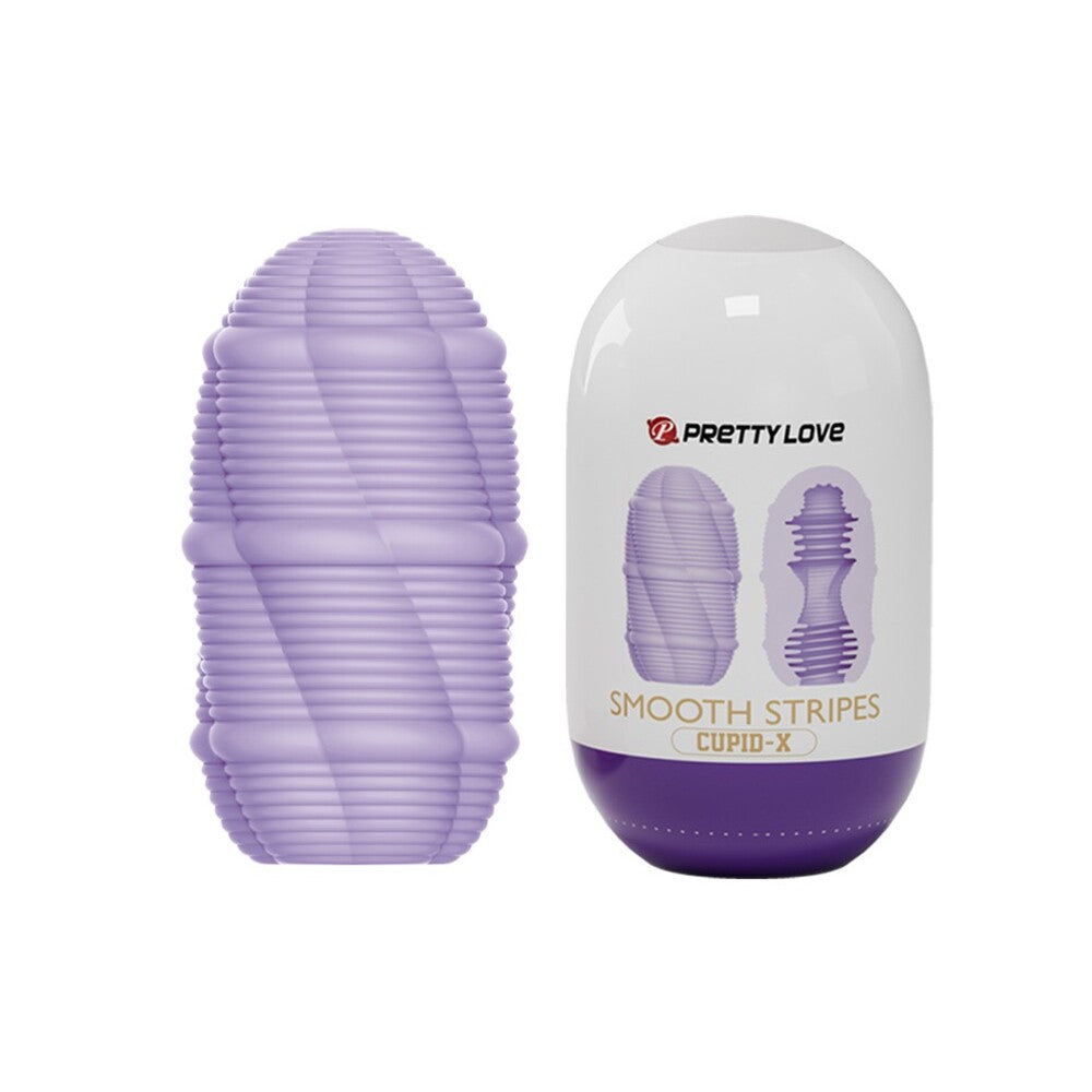 Vibrators, Sex Toy Kits and Sex Toys at Cloud9Adults - Pretty Love Cupid X Smooth Stripes Masturbator - Buy Sex Toys Online