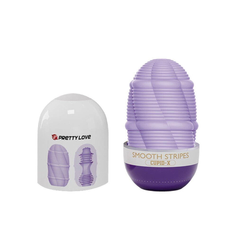 Vibrators, Sex Toy Kits and Sex Toys at Cloud9Adults - Pretty Love Cupid X Smooth Stripes Masturbator - Buy Sex Toys Online