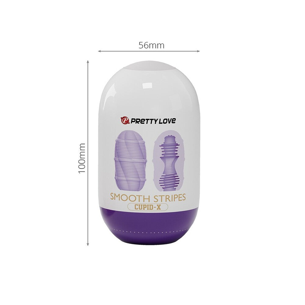 Vibrators, Sex Toy Kits and Sex Toys at Cloud9Adults - Pretty Love Cupid X Smooth Stripes Masturbator - Buy Sex Toys Online