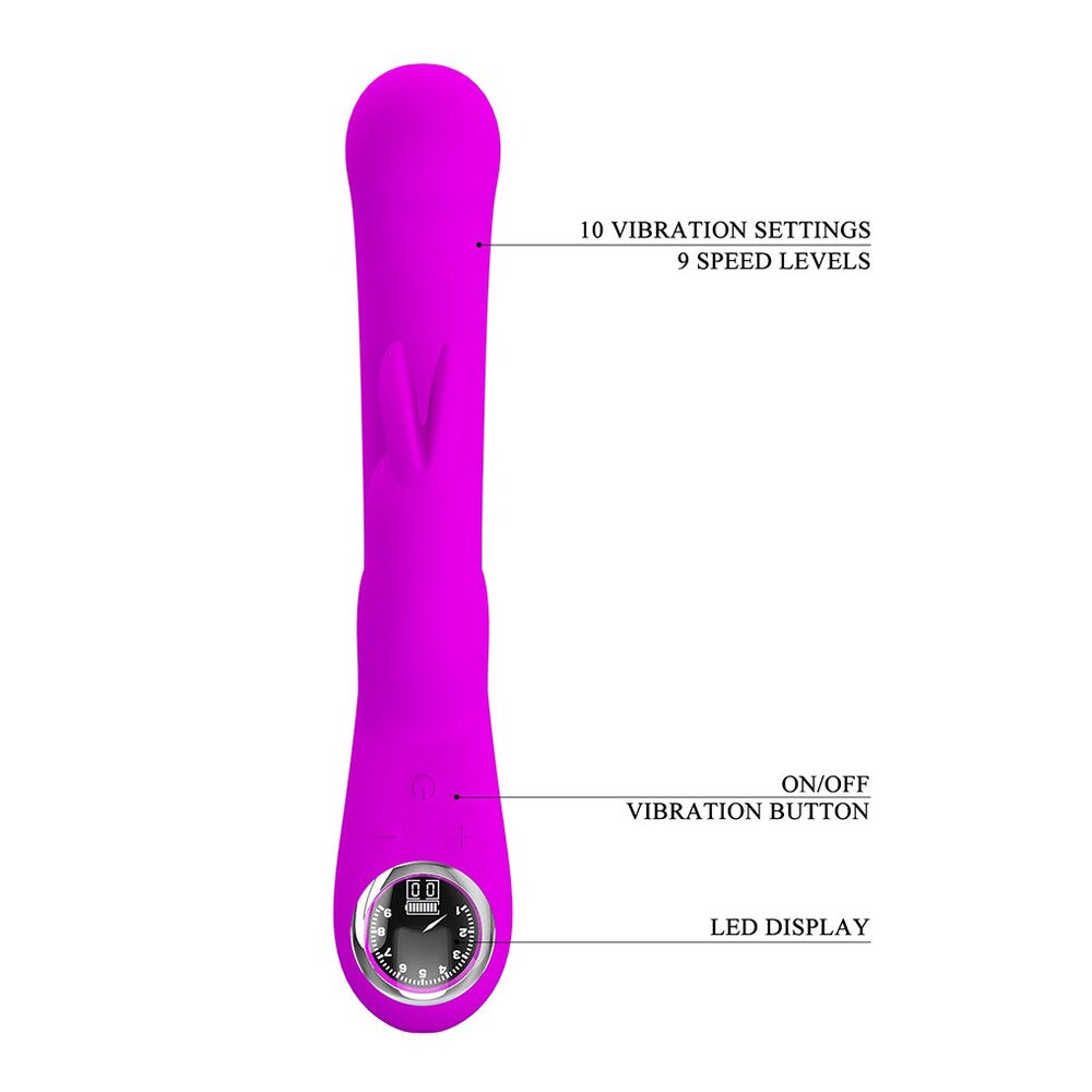 Vibrators, Sex Toy Kits and Sex Toys at Cloud9Adults - Pretty Love Lamar LED Rechargeable Rabbit - Buy Sex Toys Online