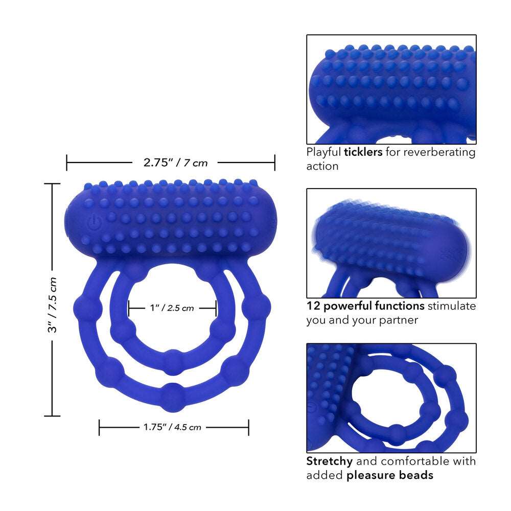 Vibrators, Sex Toy Kits and Sex Toys at Cloud9Adults - 10 Bead Maximus Rechargeable Cock Ring - Buy Sex Toys Online