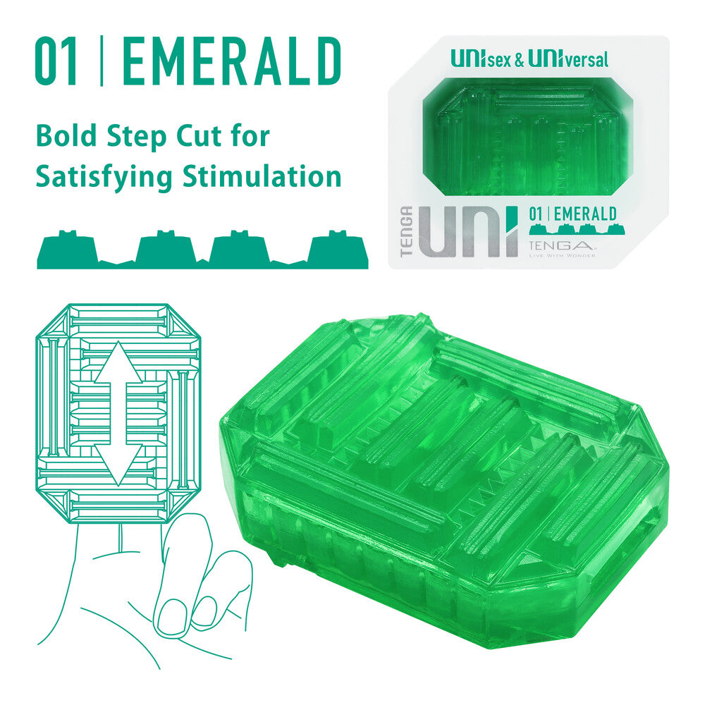 Vibrators, Sex Toy Kits and Sex Toys at Cloud9Adults - Tenga UNI Emerald Sleeve Masturbator - Buy Sex Toys Online
