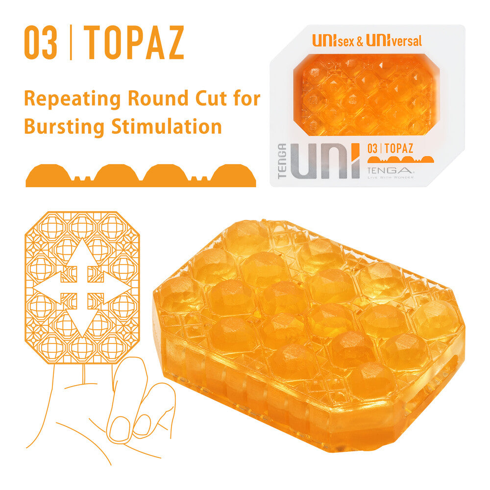 Vibrators, Sex Toy Kits and Sex Toys at Cloud9Adults - Tenga UNI Topaz Sleeve Masturbator - Buy Sex Toys Online