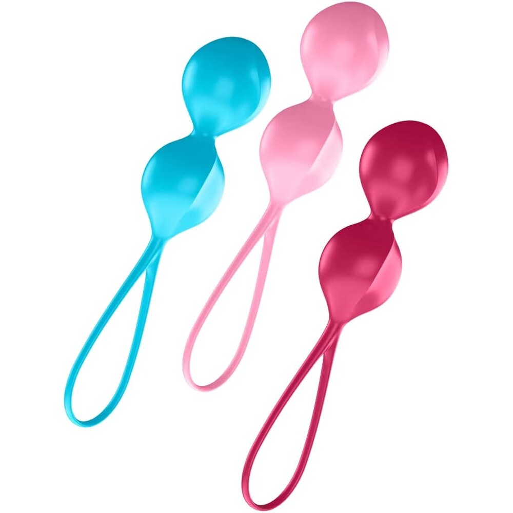 Vibrators, Sex Toy Kits and Sex Toys at Cloud9Adults - Satisfyer Set Of 3 Weighted Double Training Orgasm Balls - Buy Sex Toys Online
