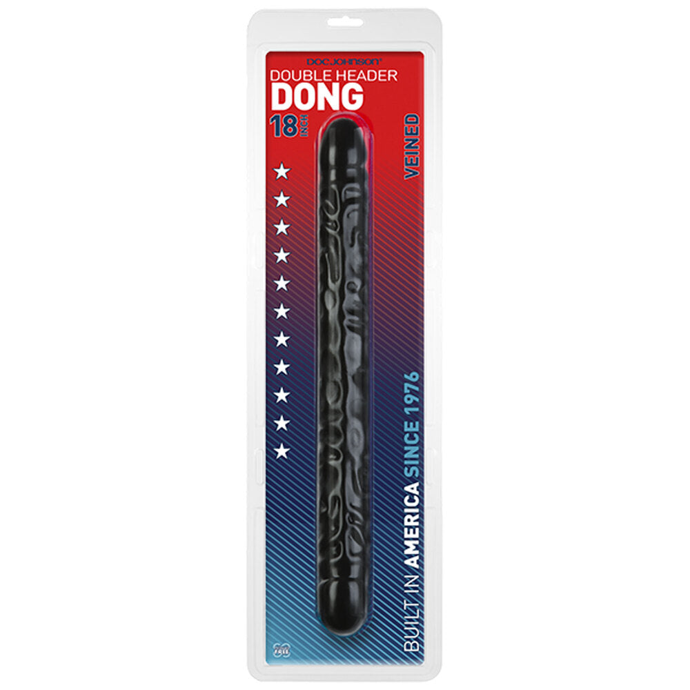 Vibrators, Sex Toy Kits and Sex Toys at Cloud9Adults - Double Header 18 Inch Veined Dong Black - Buy Sex Toys Online