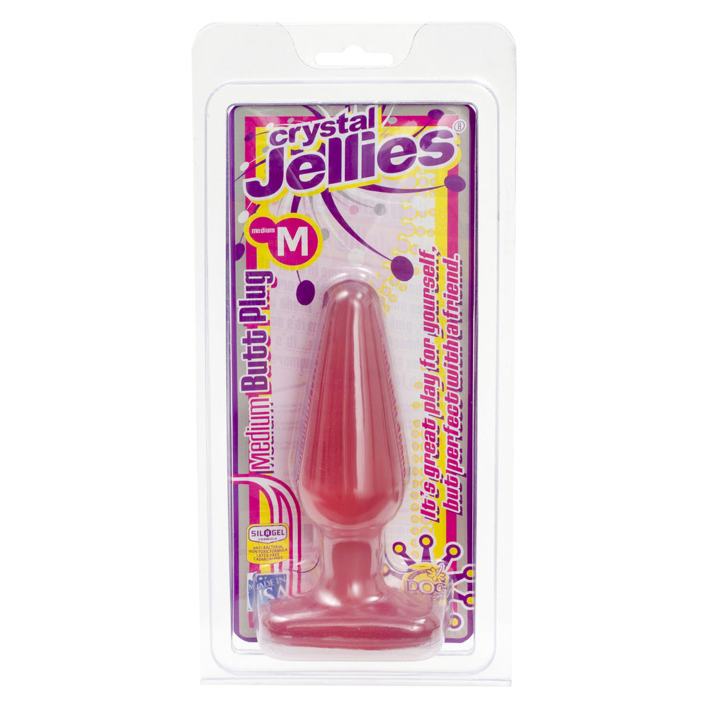 Vibrators, Sex Toy Kits and Sex Toys at Cloud9Adults - Crystal Jellies Medium Butt Plug Pink - Buy Sex Toys Online