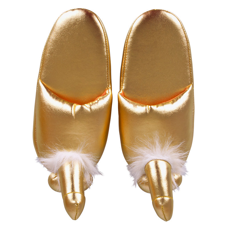 Vibrators, Sex Toy Kits and Sex Toys at Cloud9Adults - Golden Penis Slippers - Buy Sex Toys Online