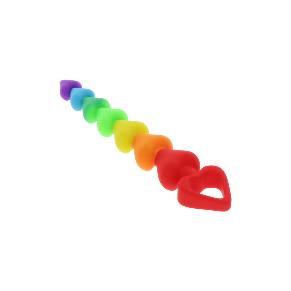 Vibrators, Sex Toy Kits and Sex Toys at Cloud9Adults - ToyJoy Rainbow Heart Anal Beads - Buy Sex Toys Online