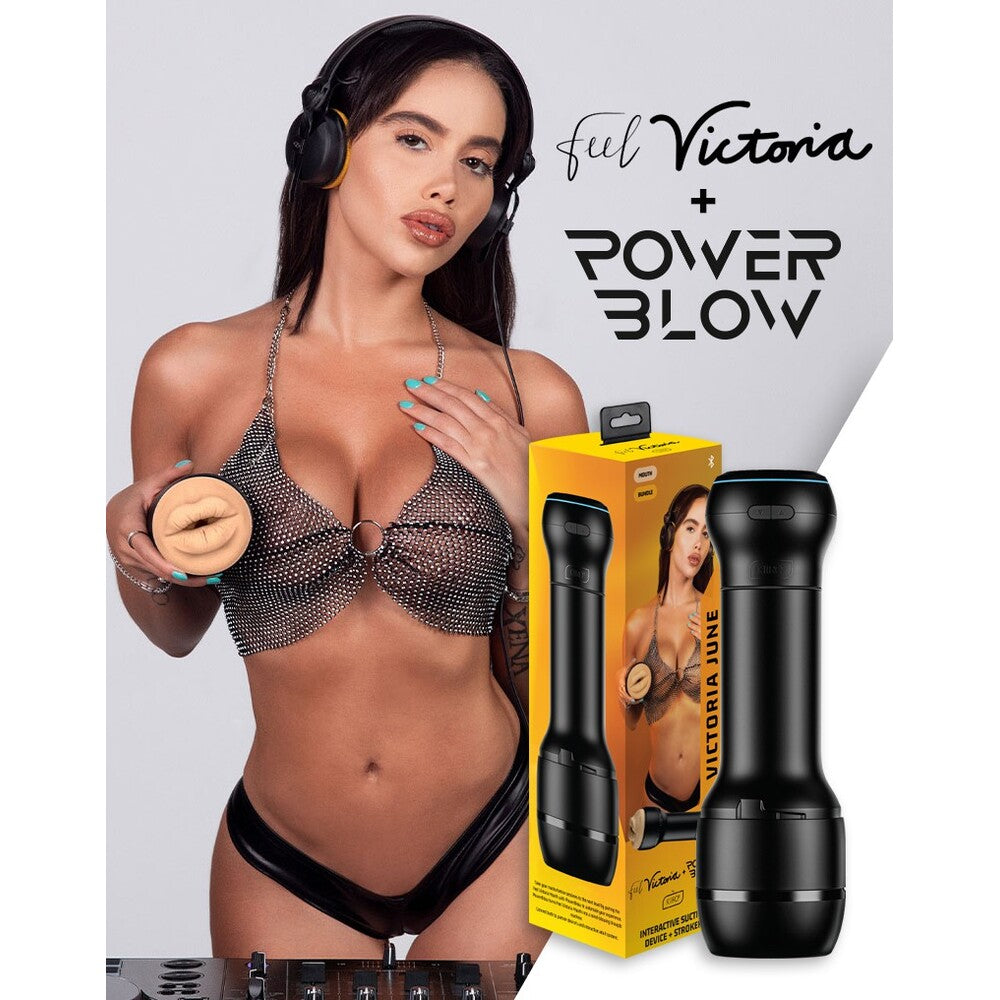 Vibrators, Sex Toy Kits and Sex Toys at Cloud9Adults - Kiiroo Combo Interactive Powerblow Victoria June Masturbator - Buy Sex Toys Online