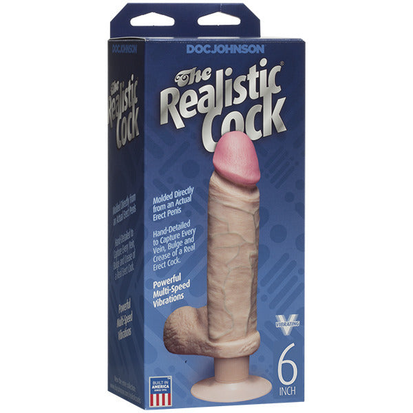 Vibrators, Sex Toy Kits and Sex Toys at Cloud9Adults - The Realistic Cock 6 Inch Vibrating Dildo Flesh Pink - Buy Sex Toys Online