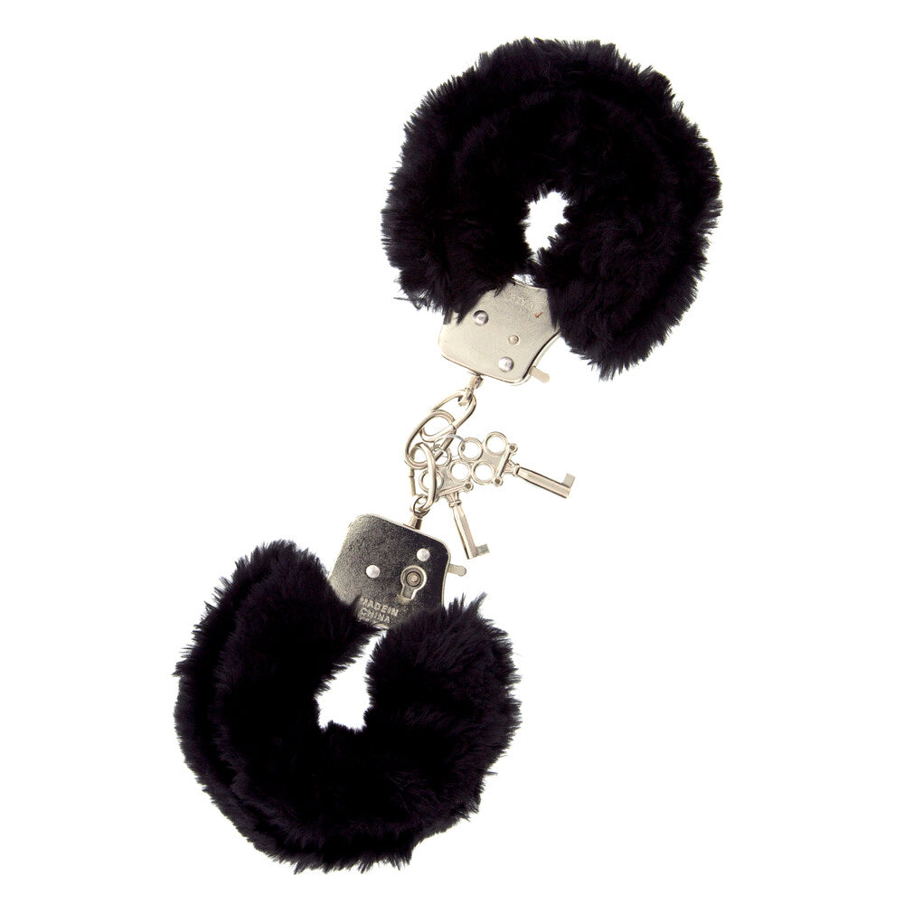Vibrators, Sex Toy Kits and Sex Toys at Cloud9Adults - Furry Metal Handcuffs Black - Buy Sex Toys Online