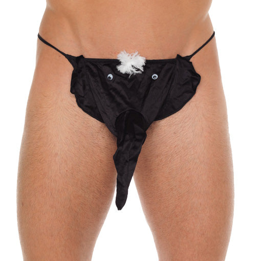 Vibrators, Sex Toy Kits and Sex Toys at Cloud9Adults - Mens Black GString With Elephant Animal Pouch - Buy Sex Toys Online