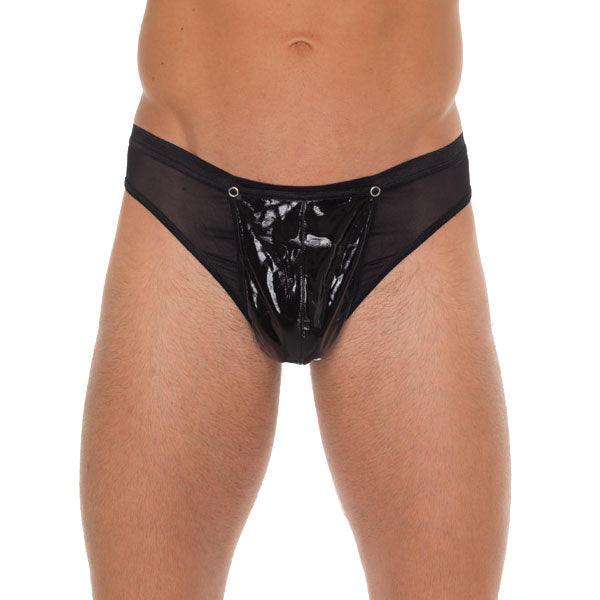 Vibrators, Sex Toy Kits and Sex Toys at Cloud9Adults - Mens Black GString With PVC Pouch - Buy Sex Toys Online