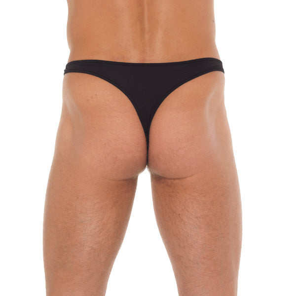 Vibrators, Sex Toy Kits and Sex Toys at Cloud9Adults - Mens Black GString With Metal Hoop Connectors - Buy Sex Toys Online