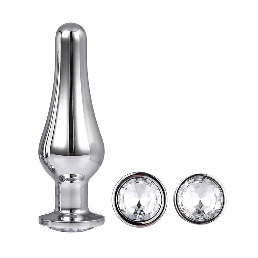 Vibrators, Sex Toy Kits and Sex Toys at Cloud9Adults - Gleaming Butt Plug Set Silver - Buy Sex Toys Online