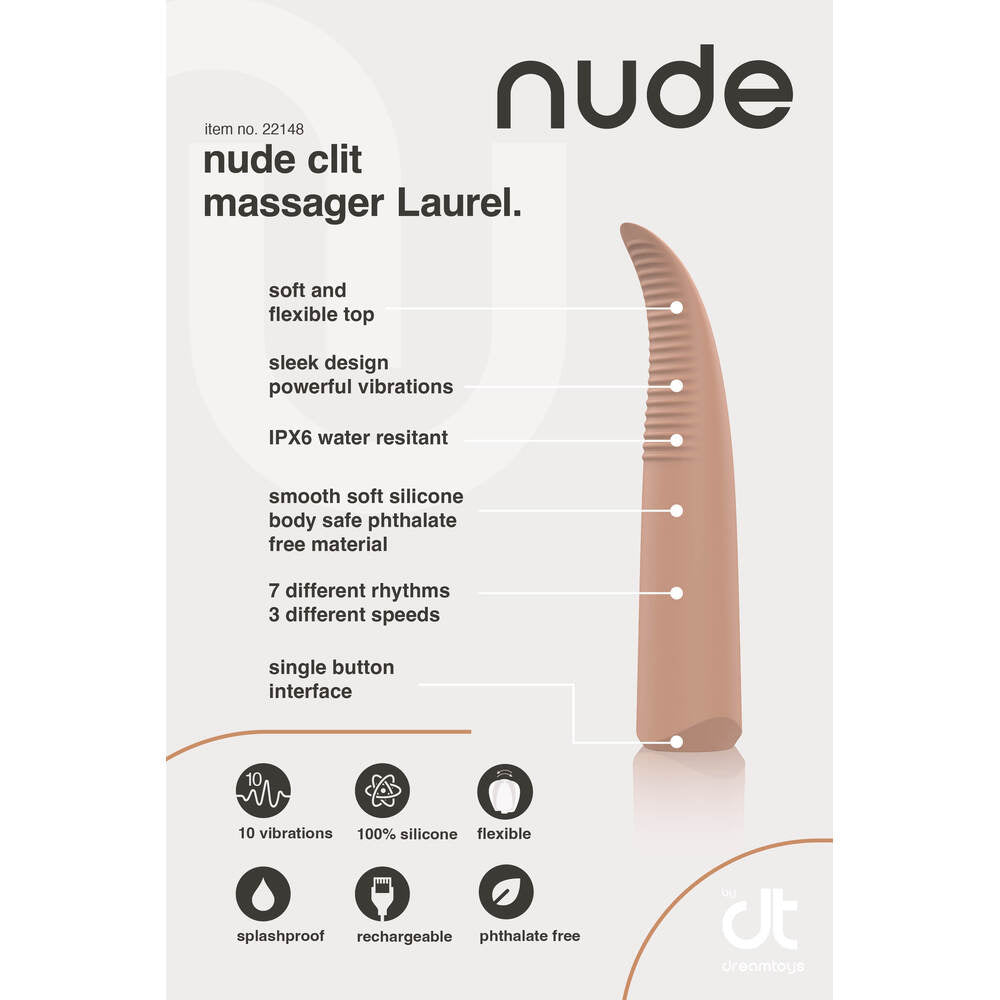 Vibrators, Sex Toy Kits and Sex Toys at Cloud9Adults - Nude Laurel Mini Travel Massager - Buy Sex Toys Online