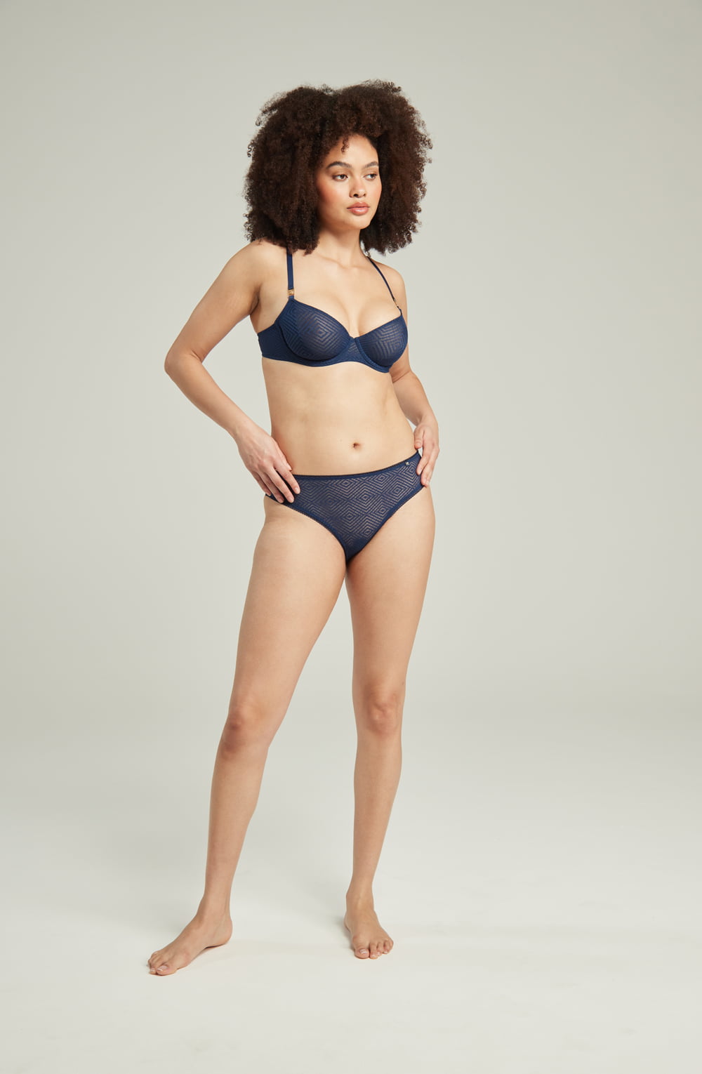 Vibrators, Sex Toy Kits and Sex Toys at Cloud9Adults - The Sheer Deco Lift Balcony Bra Navy Up to GG Cup - Buy Sex Toys Online