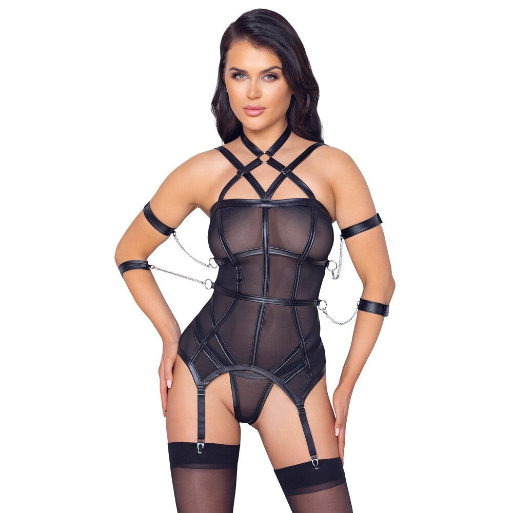 Vibrators, Sex Toy Kits and Sex Toys at Cloud9Adults - Cottelli Bondage Basque And String - Buy Sex Toys Online