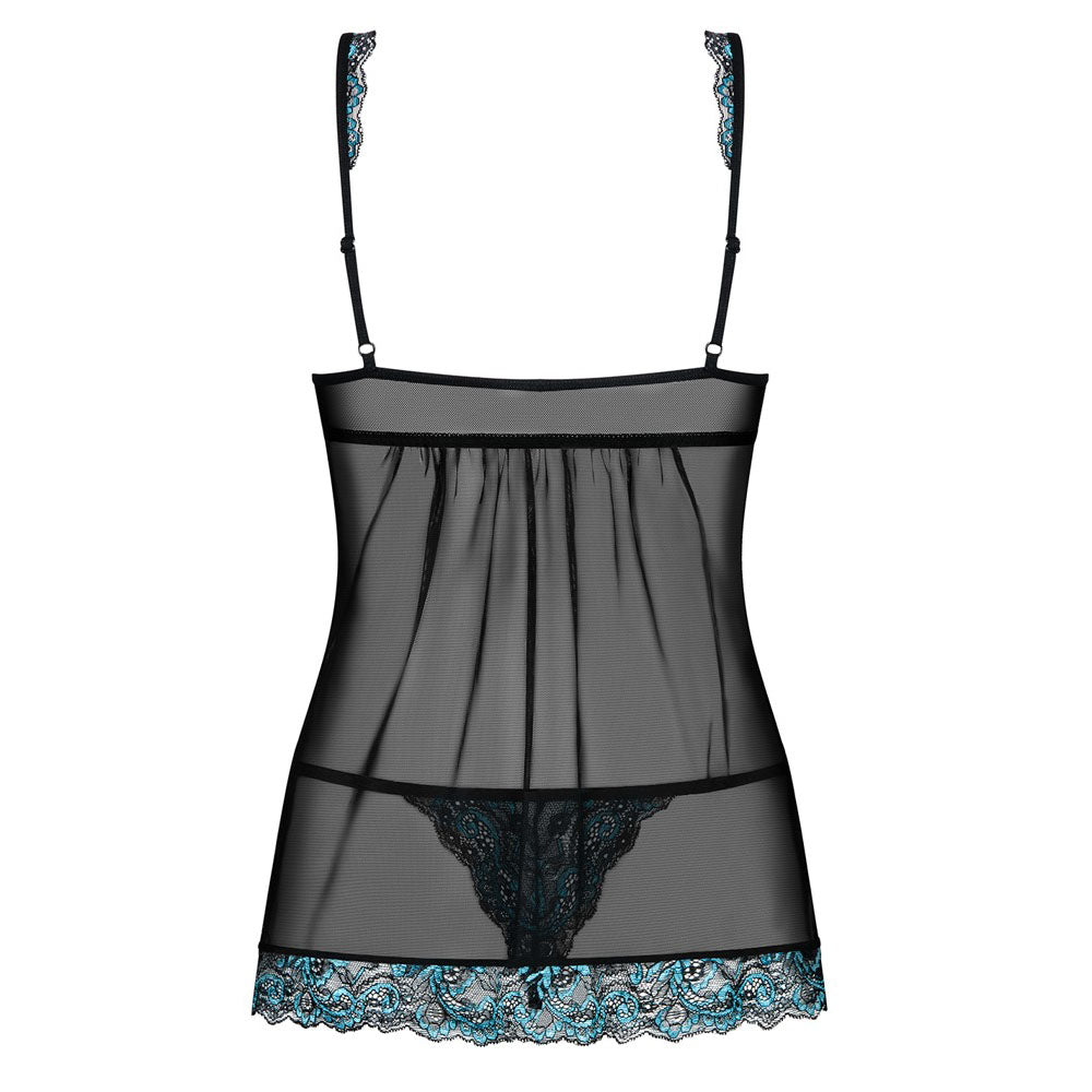 Vibrators, Sex Toy Kits and Sex Toys at Cloud9Adults - Obsessive Open Front Babydoll And String Black - Buy Sex Toys Online