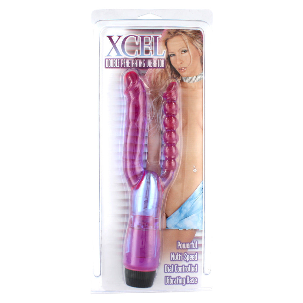Vibrators, Sex Toy Kits and Sex Toys at Cloud9Adults - XCEL Double Penetrating Vibrator - Buy Sex Toys Online