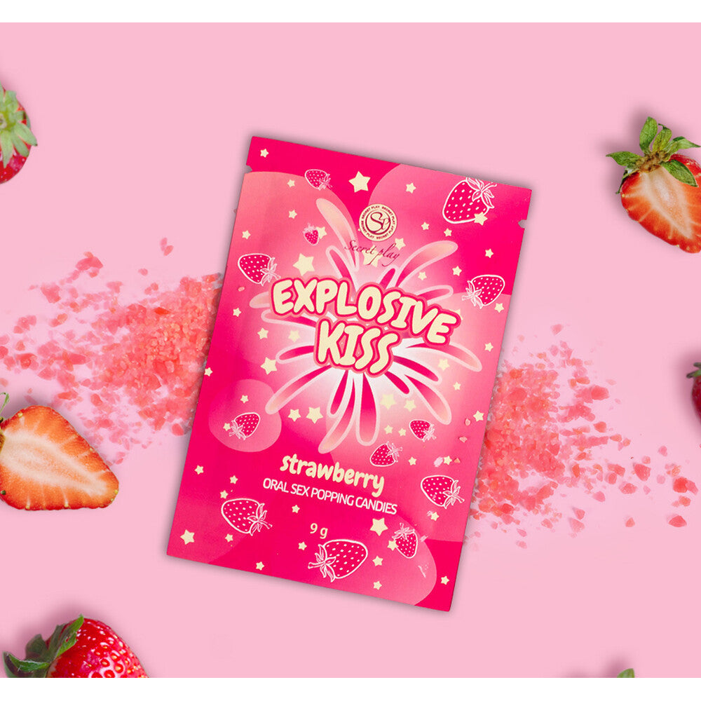 Vibrators, Sex Toy Kits and Sex Toys at Cloud9Adults - Explosive Kiss Strawberry Oral SEX Popping Candies 9g - Buy Sex Toys Online