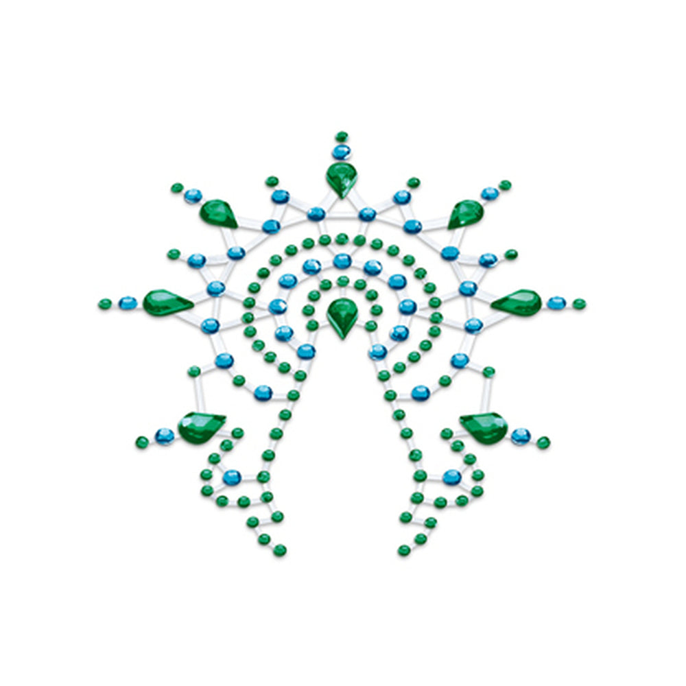 Vibrators, Sex Toy Kits and Sex Toys at Cloud9Adults - Petits Joujoux Gloria Nipple And Vagina Pasties Green - Buy Sex Toys Online