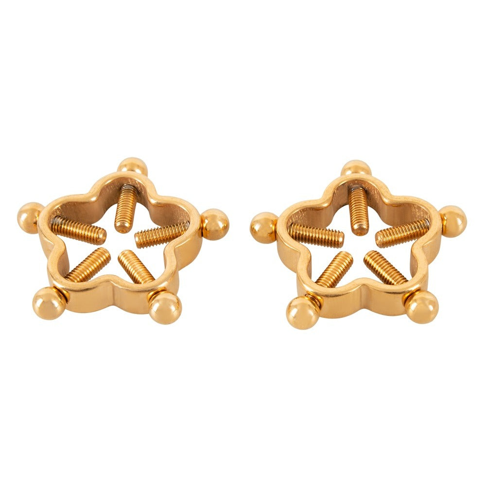 Vibrators, Sex Toy Kits and Sex Toys at Cloud9Adults - Bad Kitty Golden Flower Nipple Jewellery - Buy Sex Toys Online