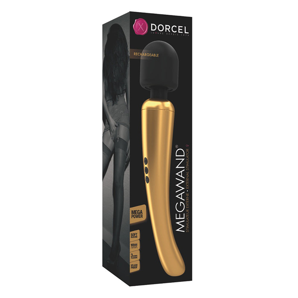 Vibrators, Sex Toy Kits and Sex Toys at Cloud9Adults - Dorcel Rechargeable Mega Wand Gold - Buy Sex Toys Online
