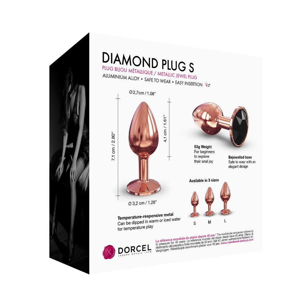 Vibrators, Sex Toy Kits and Sex Toys at Cloud9Adults - Dorcel Diamond Butt Plug Rose Gold Small - Buy Sex Toys Online