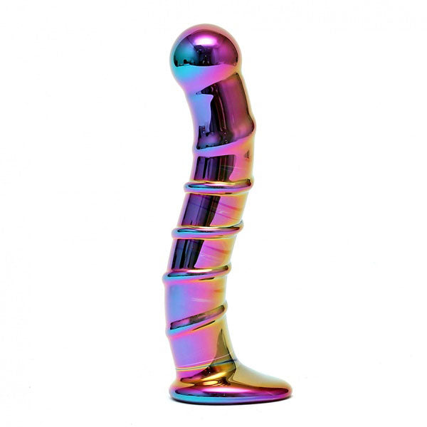Vibrators, Sex Toy Kits and Sex Toys at Cloud9Adults - Sensual Multi Coloured Glass Nikita Dildo - Buy Sex Toys Online