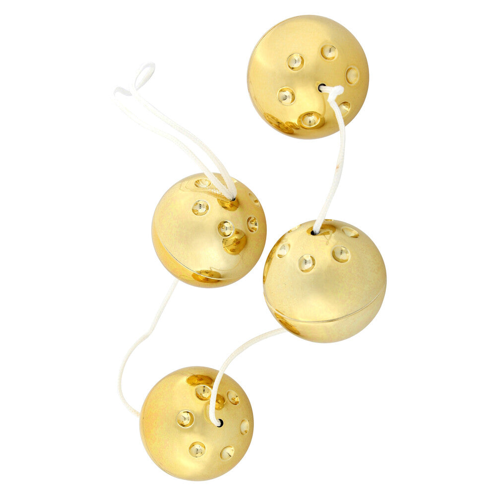 Vibrators, Sex Toy Kits and Sex Toys at Cloud9Adults - 4 Gold Vibro Balls - Buy Sex Toys Online