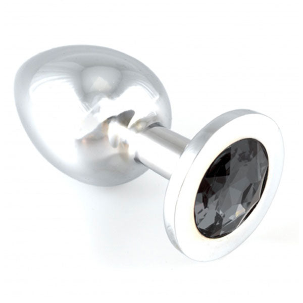 Vibrators, Sex Toy Kits and Sex Toys at Cloud9Adults - Heavy Metal Butt Plug With Black Crystal - Buy Sex Toys Online