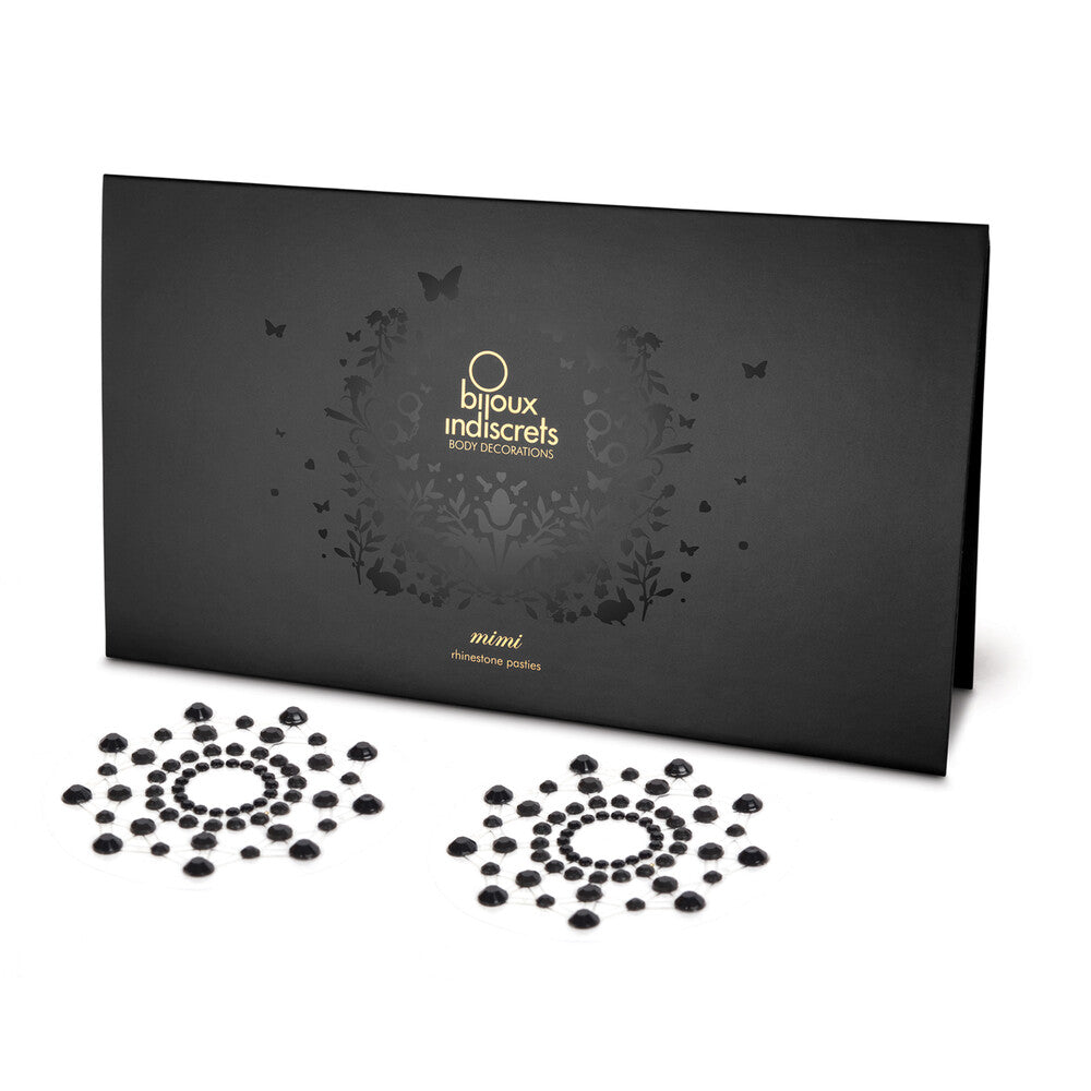 Vibrators, Sex Toy Kits and Sex Toys at Cloud9Adults - Bijoux Indiscrets Mimi Rhinestone Pasties Black - Buy Sex Toys Online