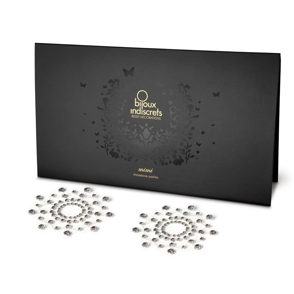 Vibrators, Sex Toy Kits and Sex Toys at Cloud9Adults - Bijoux Indiscrets Mimi Rhinestone Pasties Silver - Buy Sex Toys Online