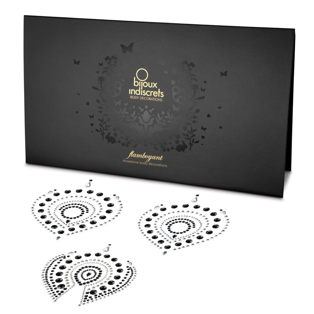 Vibrators, Sex Toy Kits and Sex Toys at Cloud9Adults - Bijoux Indiscrets Flamboyant Rhinestone Jewellery Black Silver - Buy Sex Toys Online