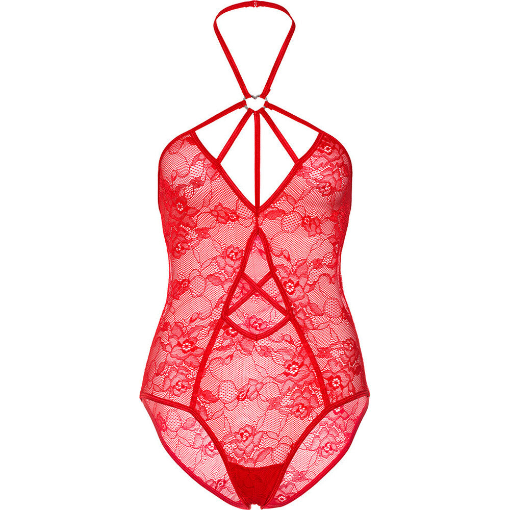 Vibrators, Sex Toy Kits and Sex Toys at Cloud9Adults - Leg Avenue Teddy with Keyhole Red - Buy Sex Toys Online