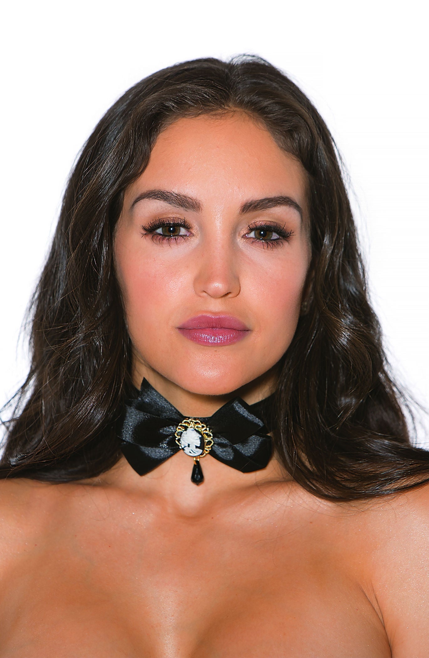 Vibrators, Sex Toy Kits and Sex Toys at Cloud9Adults - Shirley of Hollywood 970 Choker Ribbon Bow Cameo Black - Buy Sex Toys Online