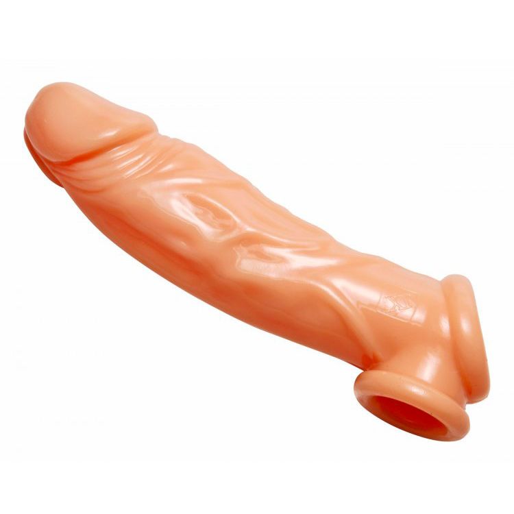 Vibrators, Sex Toy Kits and Sex Toys at Cloud9Adults - Realistic Flesh Penis Enhancer and Ball Stretcher 8 Inches - Buy Sex Toys Online