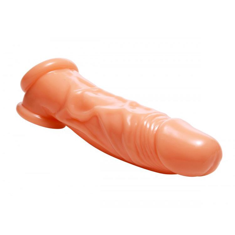 Vibrators, Sex Toy Kits and Sex Toys at Cloud9Adults - Realistic Flesh Penis Enhancer and Ball Stretcher 8 Inches - Buy Sex Toys Online