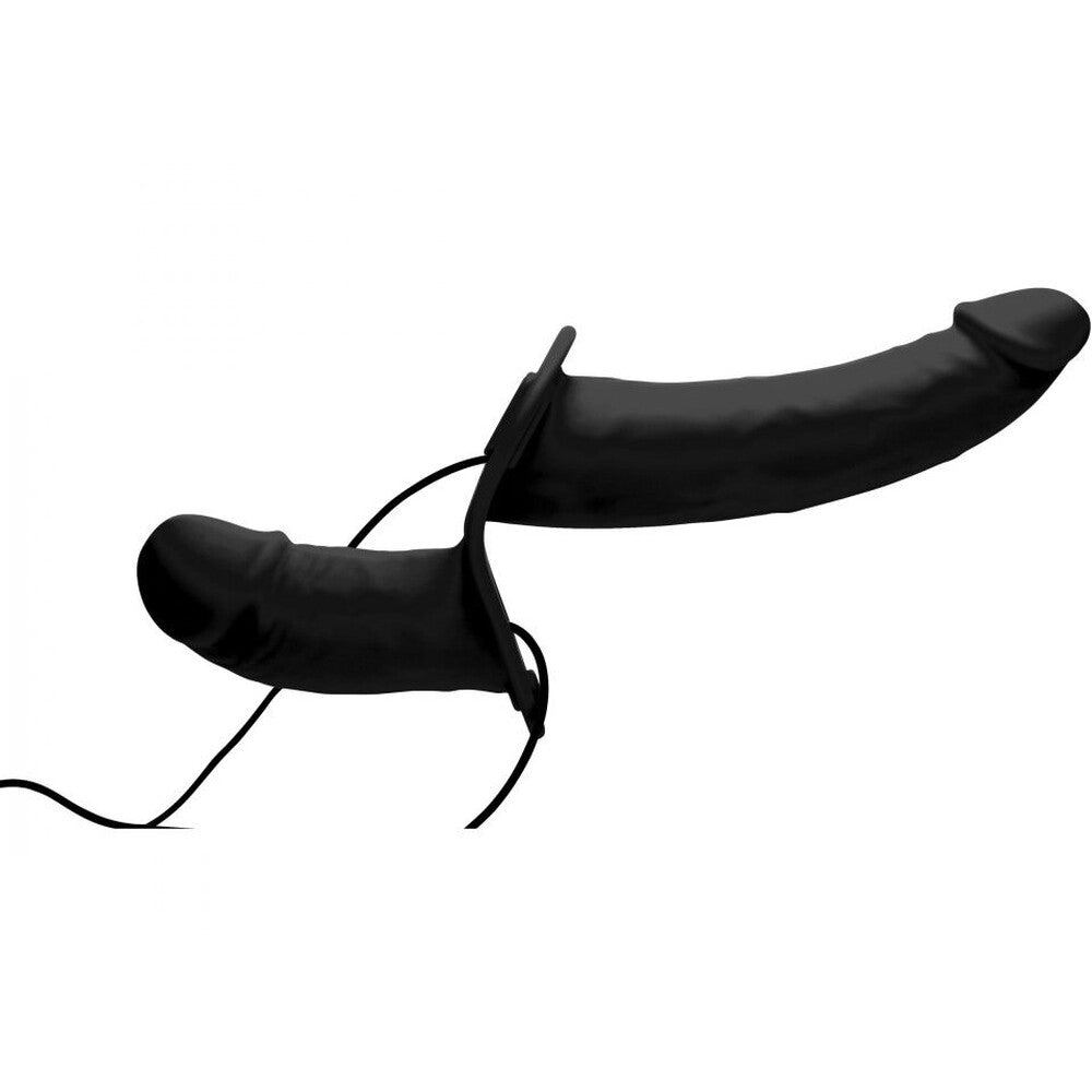 Vibrators, Sex Toy Kits and Sex Toys at Cloud9Adults - Power Pegger Silicone Vibrating Double Dildo With Harness - Buy Sex Toys Online