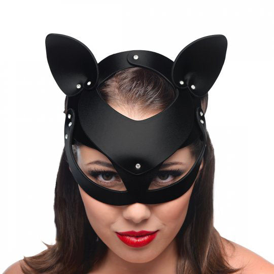 Vibrators, Sex Toy Kits and Sex Toys at Cloud9Adults - Master Series Bad Kitten Leather Cat Mask - Buy Sex Toys Online