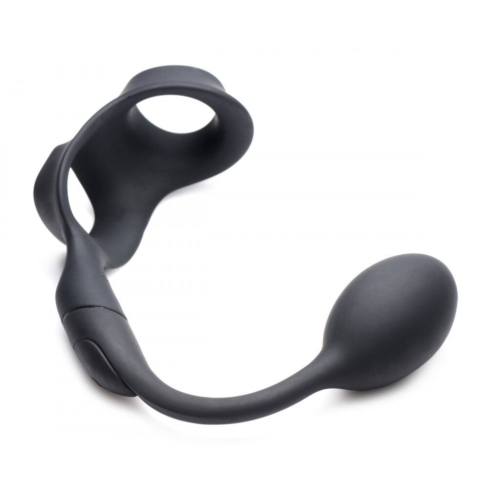 Vibrators, Sex Toy Kits and Sex Toys at Cloud9Adults - Alpha Pro 10X P Bomb Cock and Ball Ring With Anal Plug - Buy Sex Toys Online
