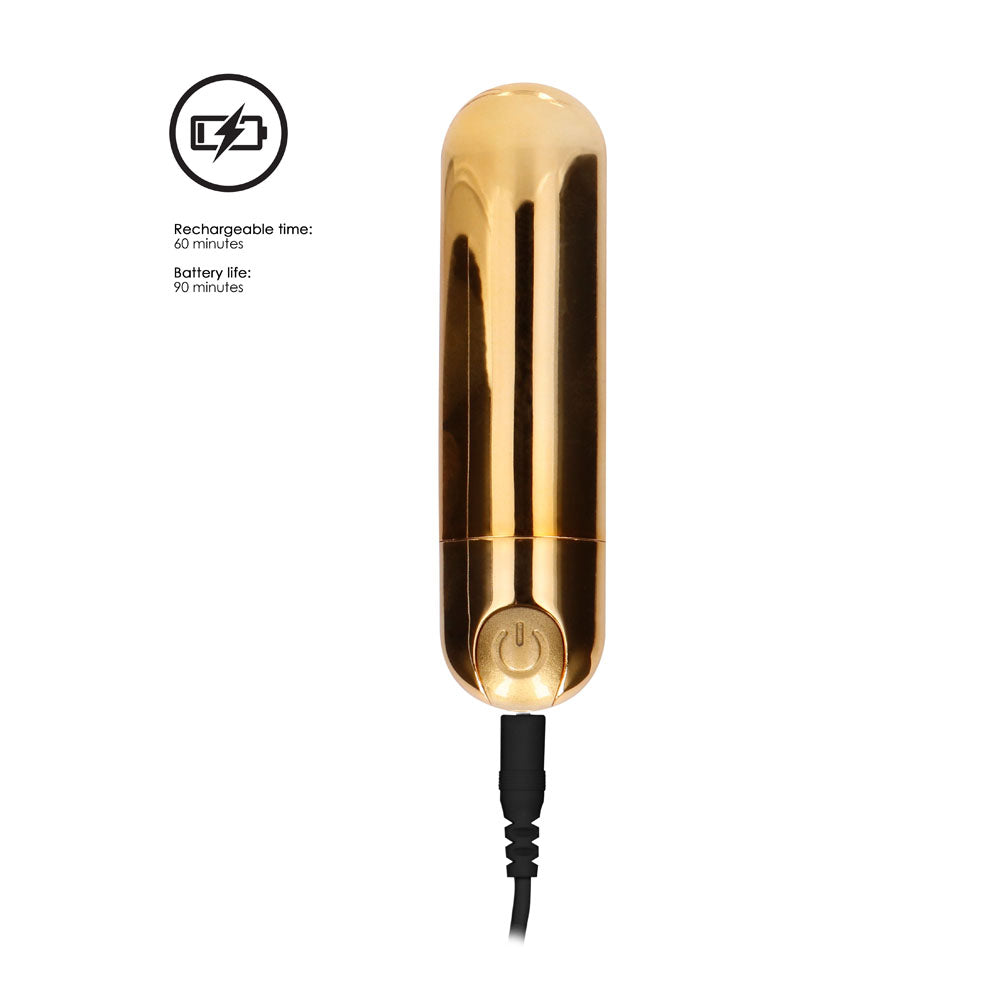 Vibrators, Sex Toy Kits and Sex Toys at Cloud9Adults - 10 speed Rechargeable Bullet Gold - Buy Sex Toys Online